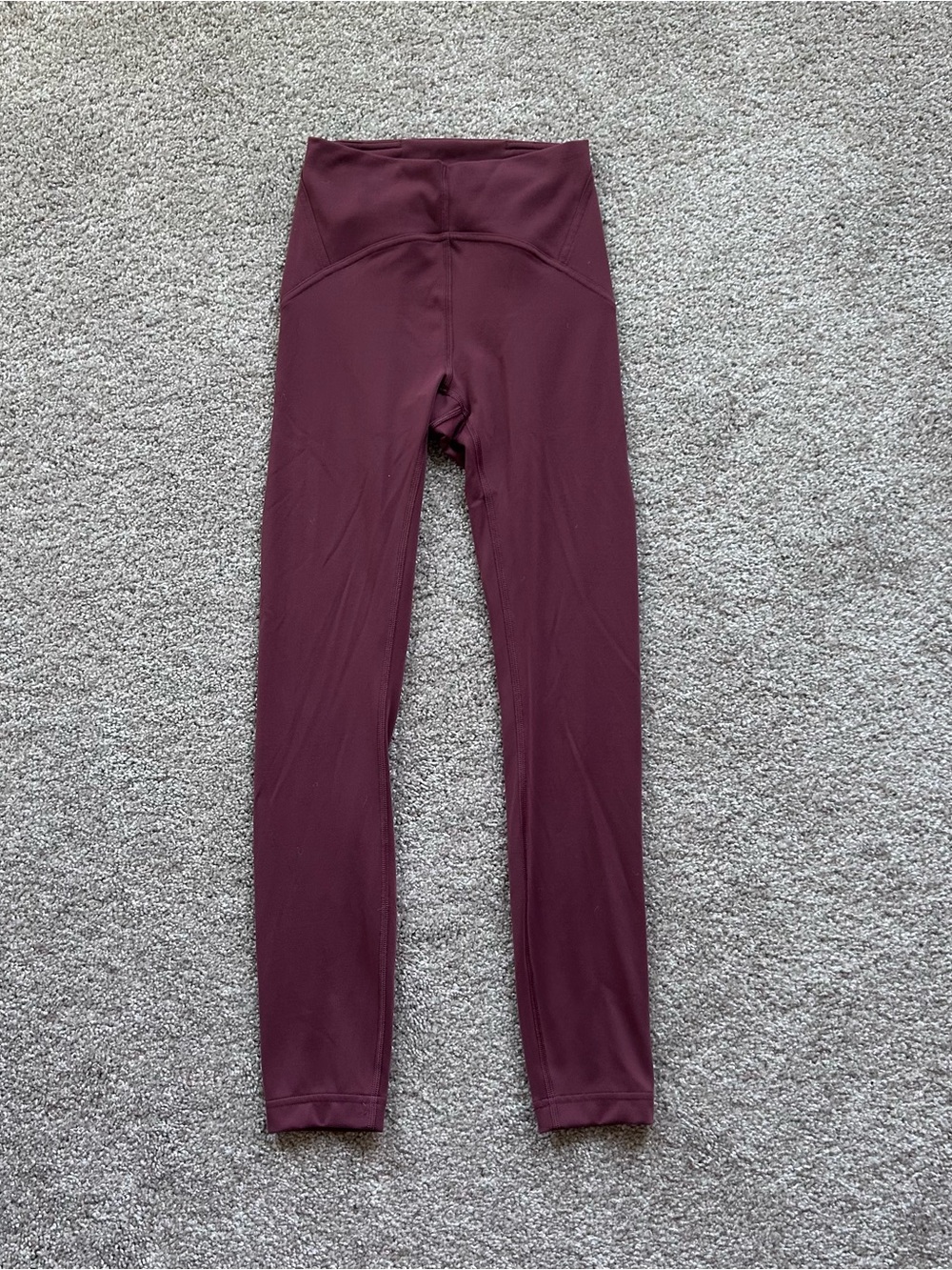 Lululemon InStill High-Rise Tight 25" Leggings Maroon SmoothCover Women's Size 2